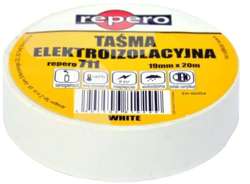 REPERO Taśma izolacyjna BIAŁA 19mmx20mb MAŁA