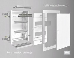 ROZDZIELNICA MODUŁOWA PODTYNKOWA 2x12 OBUDOWA METALOWA IP40 PAWBOL C.1524