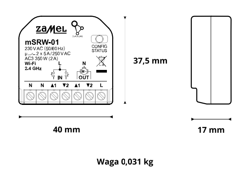 STEROWNIK OŚWIETLENIA MINI SUPLA ZAMEL mROW-02