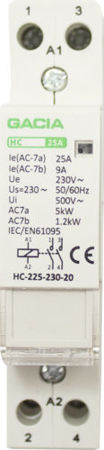 STYCZNIK MODUŁOWY 25A CEWKA 230V NA SZYNE 2TORY 