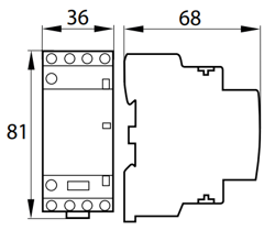 STYCZNIK MODUŁOWY SC201 2P 25A TYP 40 (4NO+0NC) SCHELINGER