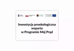 TABLICZKA MÓJ PRĄD FOTOWOLTAIKA WYMÓG UV PCV A4