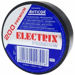 TAŚMA IZOLACYJNA ANTICOR ELECTRIX 19mm/18m CZARNA