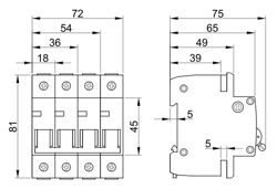 TRACON WYŁĄCZNIK NADPRĄDOWY 1P D50A TDZ-1D-50