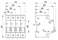 TRACON WYŁĄCZNIK NADPRĄDOWY 3P D40A TDZ-3D-40