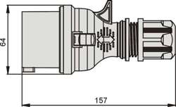 WTYCZKA SIŁOWA PRZENOŚNA TWIST 4P 16A 400V CZERWONA