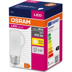 ŻARÓWKA LED A60 E27 4,9W 40W 470lm OSRAM 2700K