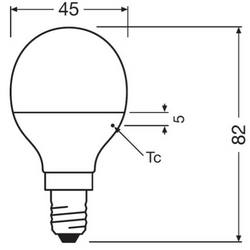 ŻARÓWKA LED E14 5W 40W 470lm P40 2700K OSRAM