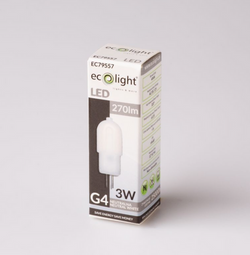 ŻARÓWKA LED G4 3W SMD BIAŁA NEUTRALNA 270lm PASTYLKA ECOLIGHT