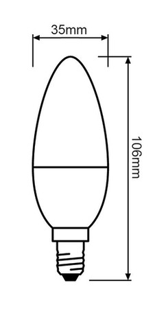 ŻARÓWKA LED ŚWIECA B40 E14 4,9W 470lm 2700K OSRAM