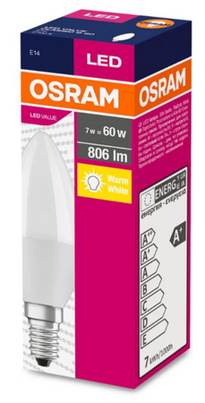 ŻARÓWKA LED ŚWIECZKA E14 7W 60W 806lm OSRAM 2700K