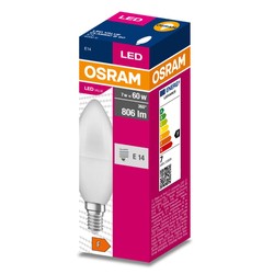 ŻARÓWKA LED ŚWIECZKA E14 7W = 60W B35 4000K OSRAM