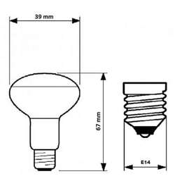 ŻARÓWKA R-39 E14 60W ENERGY-LIGHT