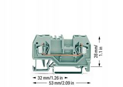 ZŁĄCZKA SZYNOWA 2-PRZEWODOWA 2,5mm2 280-902