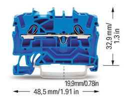 Złączka szyn 3-pietrowa 4mm2 N/L/PE 2003-7646 WAGO